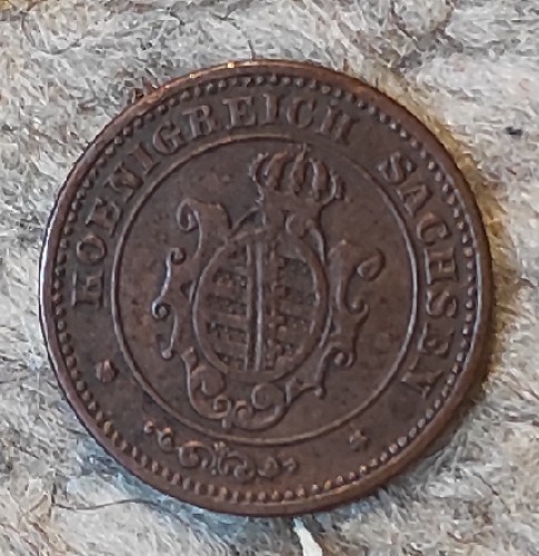  Königreich Sachsen 2 Pfennig 1862,   