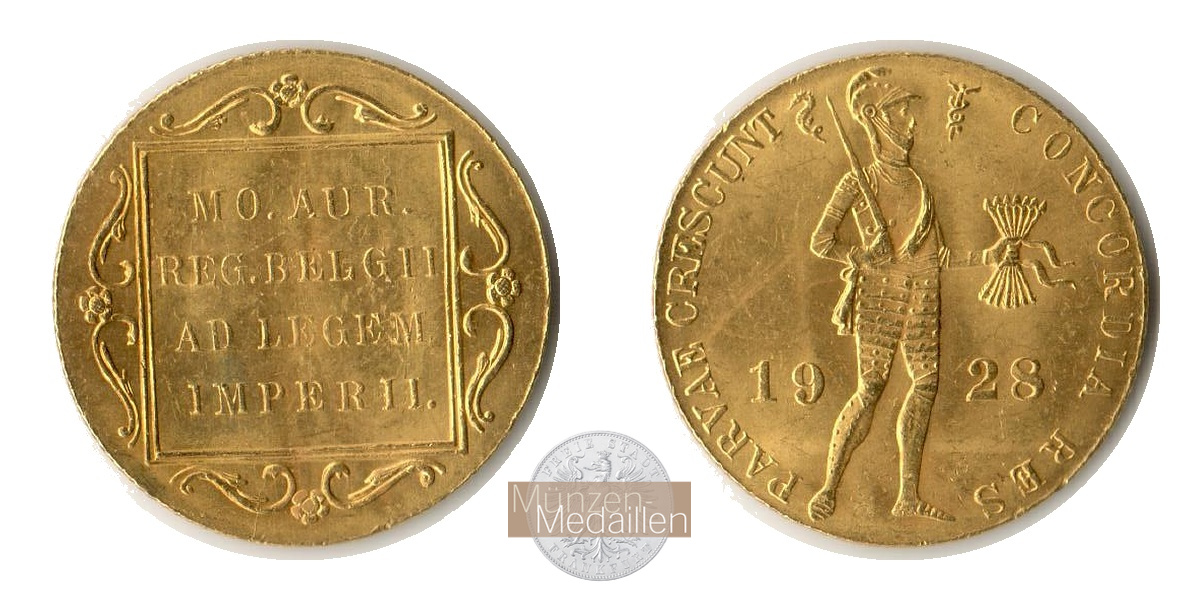 Niederlande, Ritter Dukat 1894-1937. MM-Frankfurt  Feingold: 3,44g Dukat 1928 