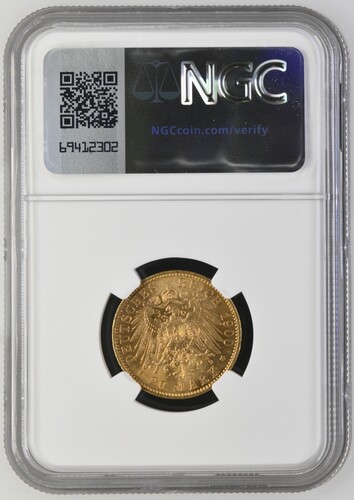  20 Mark Gold Preussen 1900 NGC MS 64   