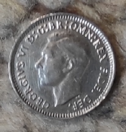  Australien 3 Pence 1949, SILBER, George VI.   