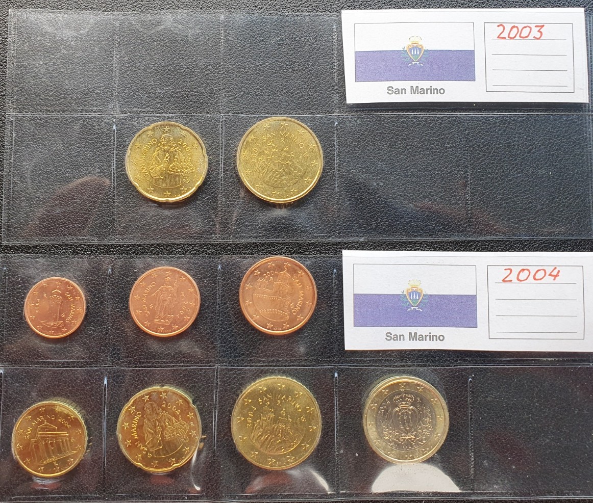  San Marino 1 Euro 50 Cent 20 Cent 5 Cent 2 Cent 1 Cent Nennwert 2,58 Euro   