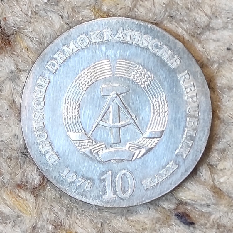  DDR 10 Mark 1978, SILBER, 175. Geburtstag von Justus von Liebig   