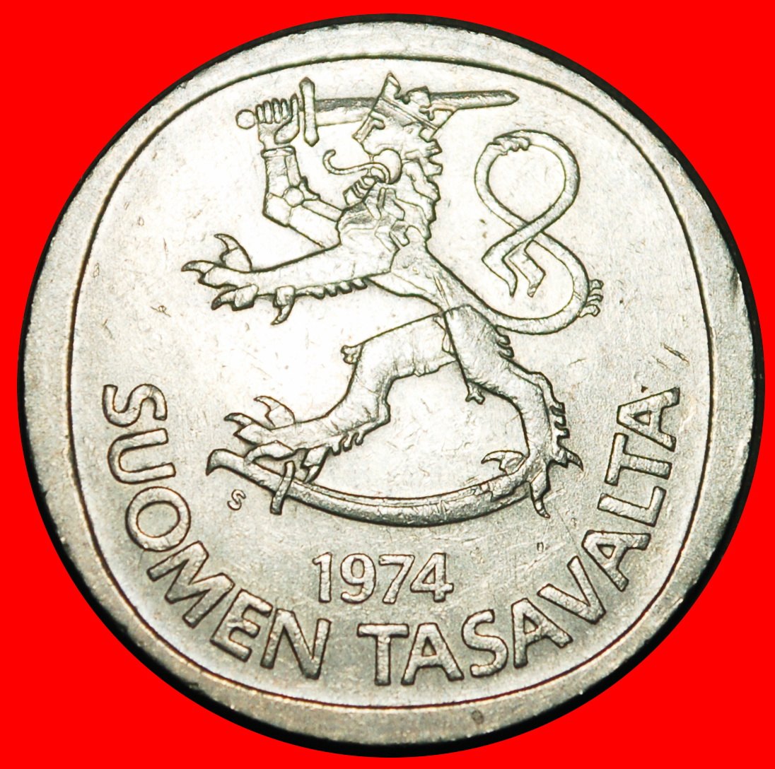  Ⰺ LION (1964-1993): FINLAND ★ 1 MARK 1974S NOT SILVER! DIES A r1!★LOW START★NO RESERVE!   