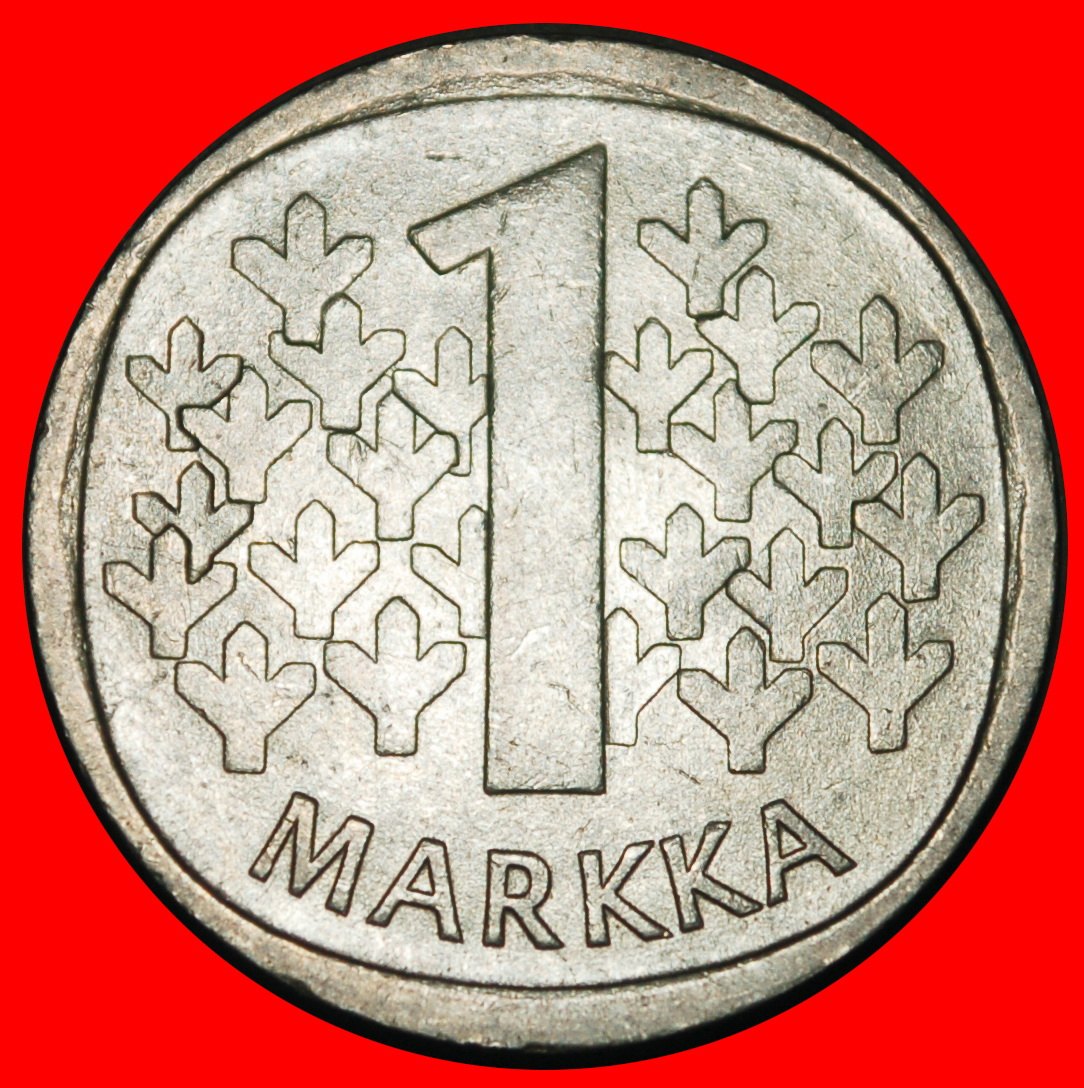 Ⰺ LION (1964-1993): FINLAND ★ 1 MARK 1977K NOT SILVER! DIES A r1!★LOW START★NO RESERVE!