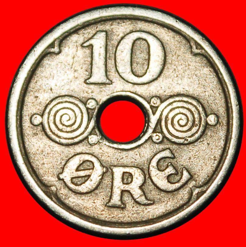 Ⰺ SPIRALS (1924-1947): DENMARK ★ 10 ORE 1926! CHRISTIAN X (1912-1947)!★LOW START★NO RESERVE!