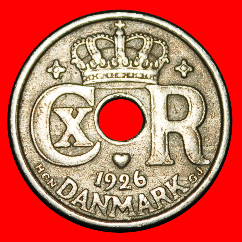  Ⰺ SPIRALS (1924-1947): DENMARK ★ 10 ORE 1926! CHRISTIAN X (1912-1947)!★LOW START★NO RESERVE!   