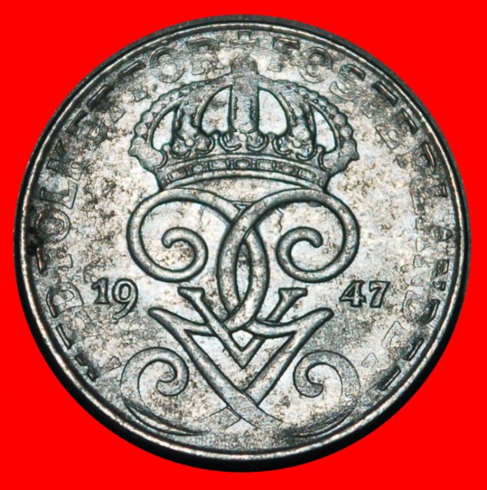  Ⰺ EISEN (1942-1950): SCHWEDEN ★ 1 OERE 1947! GUSTAV V. (1907-1950)★OHNE VORBEHALT!   
