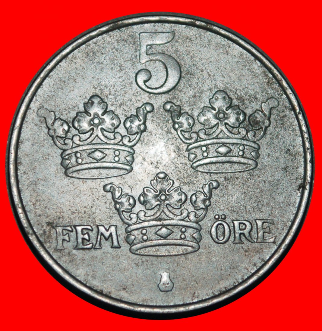  Ⰺ 3 KRONEN (1917-1950): SCHWEDEN ★ 5 OERE 1949! Gustav V. (1907-1950)★OHNE VORBEHALT!   