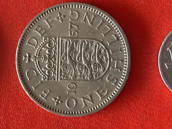 Münze Münzen Umlaufmünze Großbritannien 1 Shilling 1957 Englisches Wappen