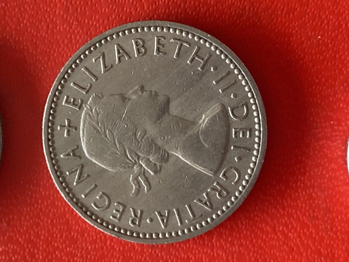  Münze Münzen Umlaufmünze Großbritannien 1 Shilling 1957 Englisches Wappen   