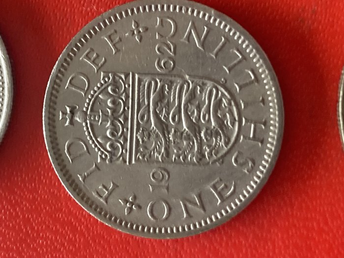 Münze Münzen Umlaufmünze Großbritannien 1 Shilling 1962 Englisches Wappen