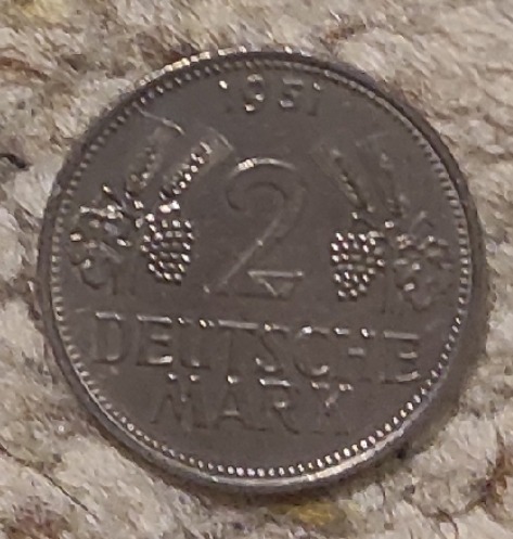  Deutschland 2 Mark 1951 D   