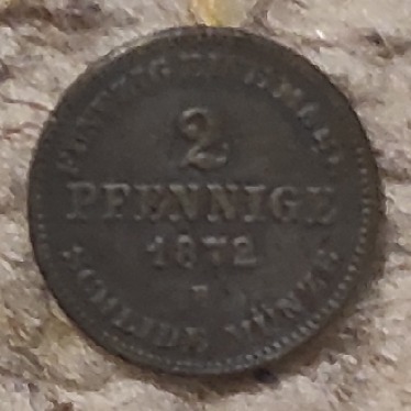  Mecklenburg-Schwerin 2 Pfennig 1872   