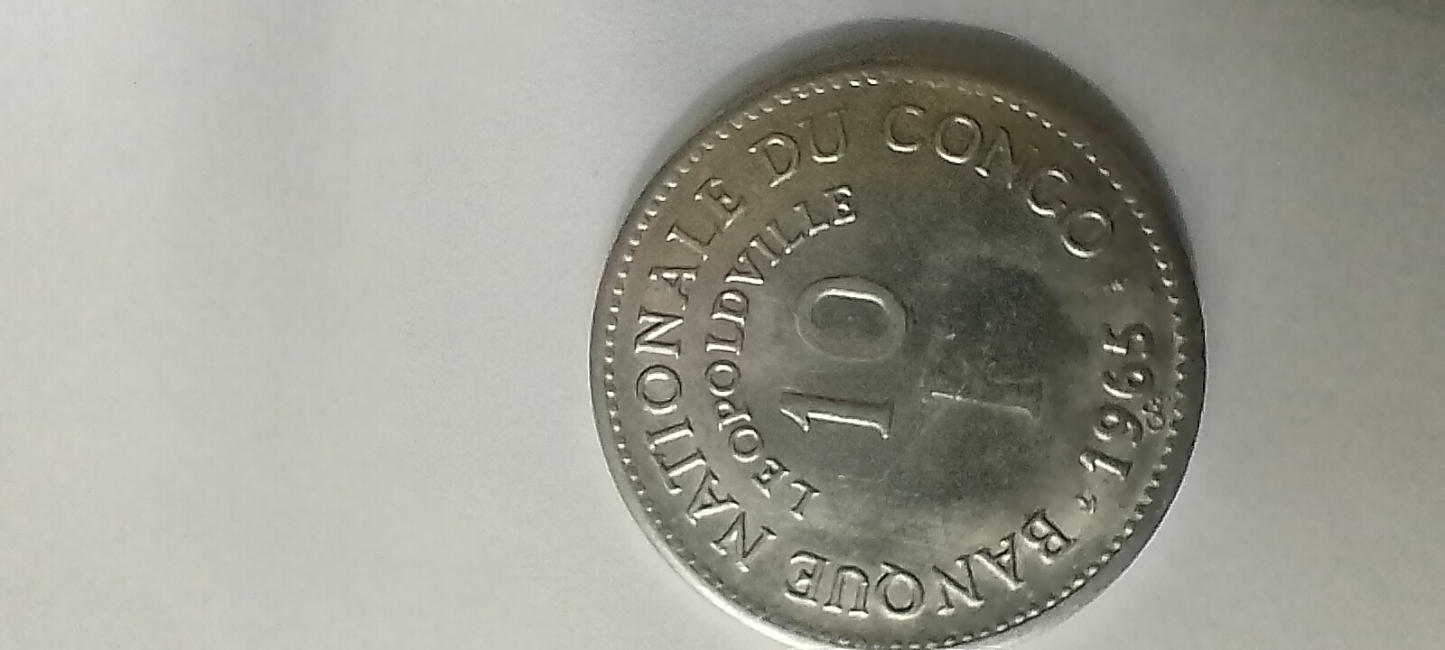 10 Francs 1965 Banque Nationale du Congo   