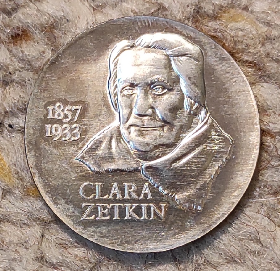  DDR 20 Mark 1982 SILBER, 125. Geburtstag von Clara Zetkin   