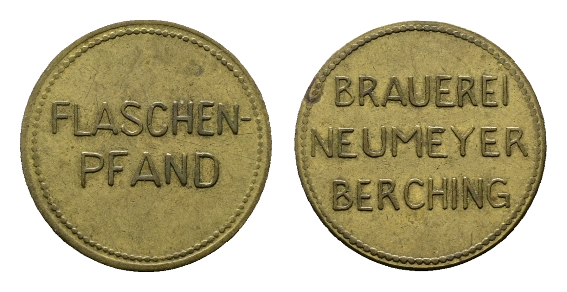  Bayern; Berching - Brauerei Neumeyer; Flaschen-Pfand; Menzel -   