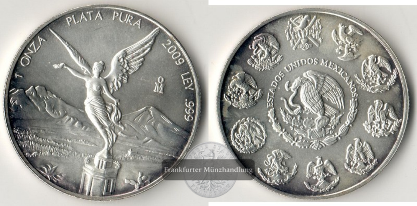  Mexico 1 Onza Libertad Plata Pura 2009 FM-Frankfurt  Feinsilber: 31,1g   