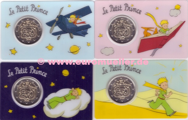 Frankreich 4x 2 Euro Gedenkmünze 2026...Der kleine Prinz in Coincard   