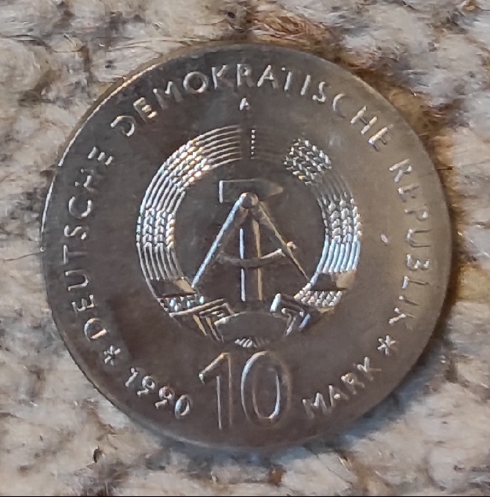 DDR 10 Mark 1990 SILBER,175. Todestag von Johann Gottlieb Fichte   