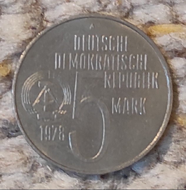  DDR 5 Mark 1978, Anti-Apartheid Jahr   