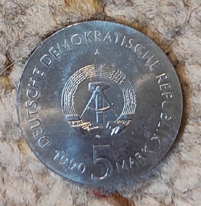  DDR 5 Mark 1990, 100. Geburtstag von Kurt Tucholsky   