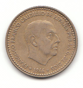  1 peseta Spanien 1966 *68* (F241)b.   