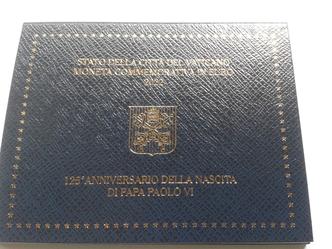  Original 2 euro 2022 Vatikan Papst Paul VI. im Folder/Blister 2 euro 2022 Paul VI. im Klappfolder   