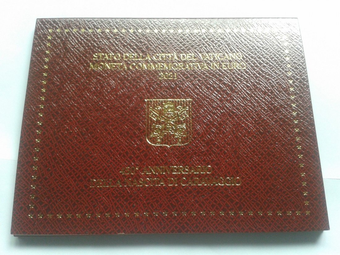  Original 2 euro 2021 Vatikan Caravaggio im Folder/Blister 2 euro 2021 Caravaggio Vatikan   