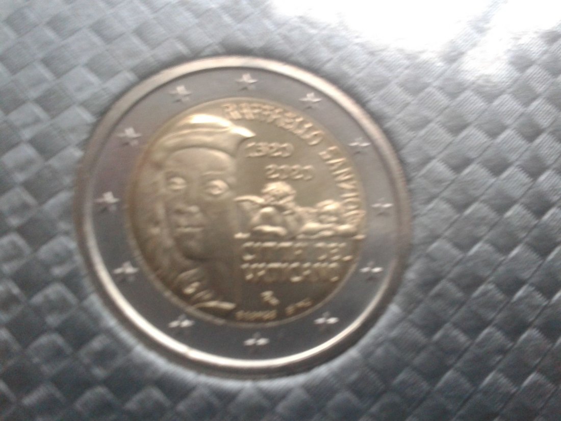Original 2 euro 2020 Vatikan Sanzio im Folder/Blister 2 euro 2020 Sanzio Vatikan