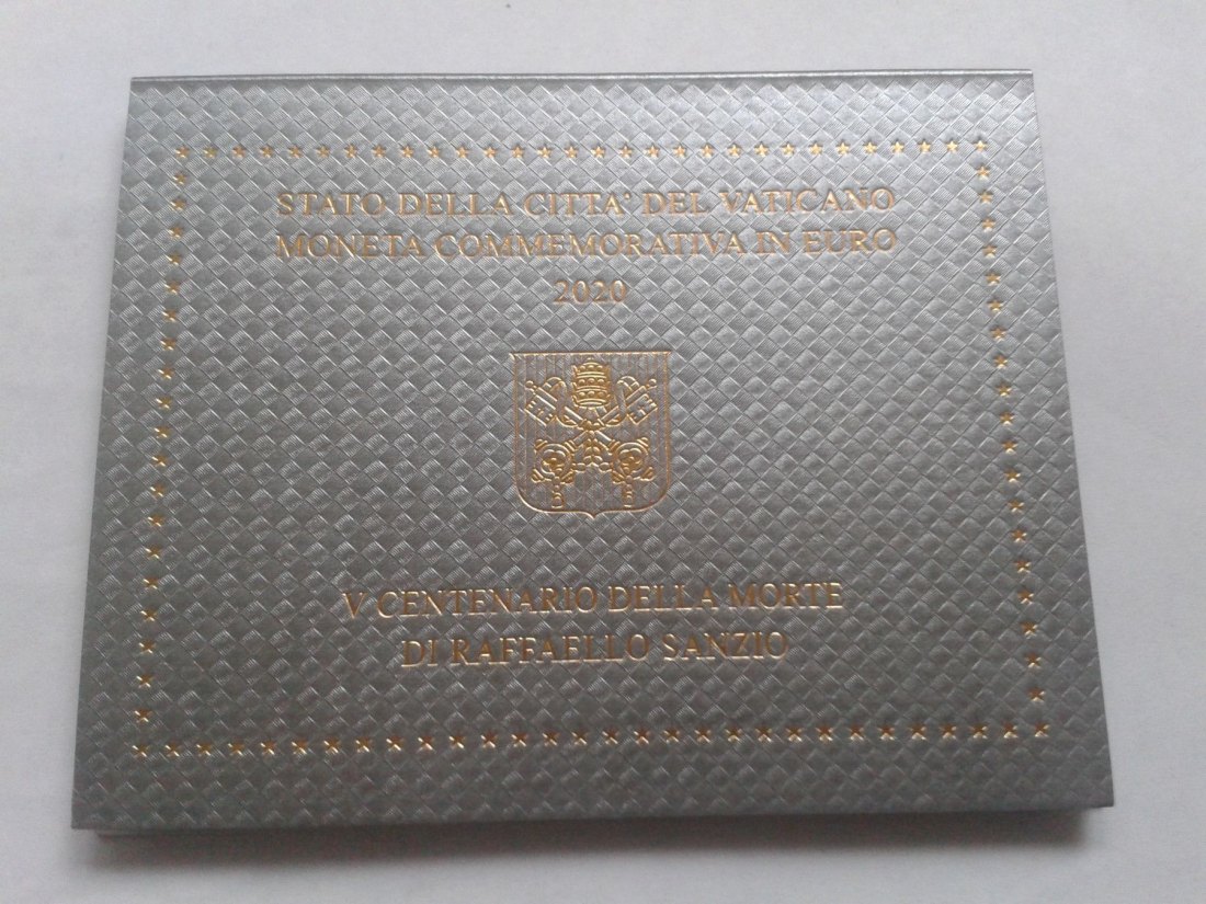  Original 2 euro 2020 Vatikan Sanzio im Folder/Blister 2 euro 2020 Sanzio Vatikan   