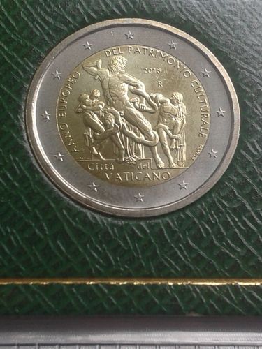 Original 2 euro 2018 Vatikan Kulturerbe Laokoon im Folder/Blister 2 euro 2018 Kulturerbe Vatikan