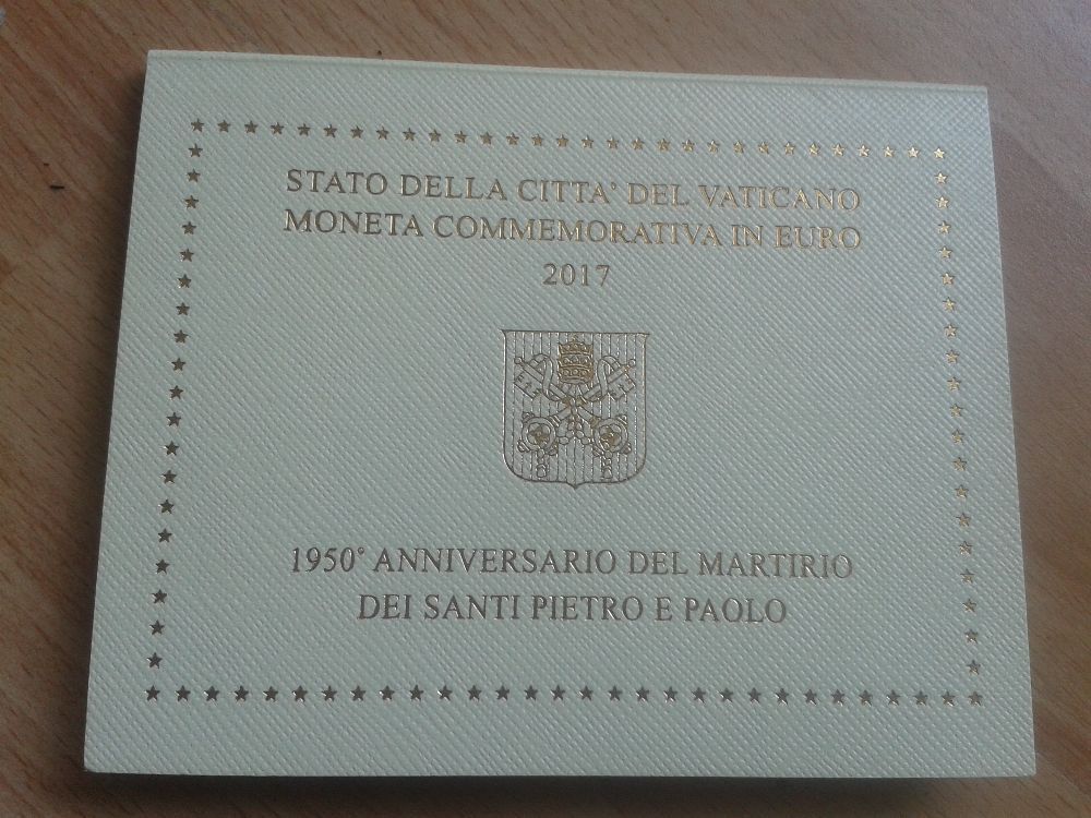  Original 2 euro 2017 Vatikan Petrus und Paulus im Folder/Blister 2 euro 2017 Petrus und Paul Vatikan   