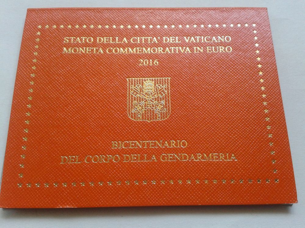  Original 2 euro 2016 Vatikan Gendarmerie im Folder/Blister 2 euro 2016 Gendarmerie Vatikan   