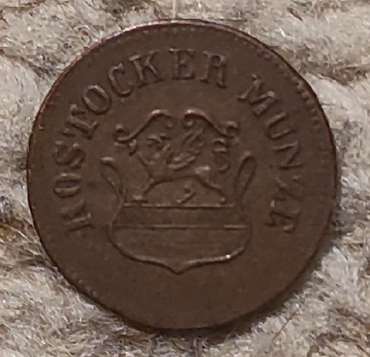  Rostock 3 Pfennig 1855, sehr selten   