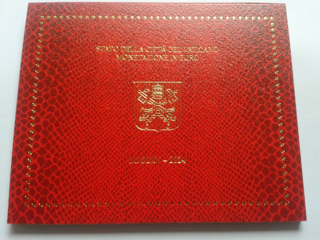 Original KMS 2024 Vatikan 1 cent - 2 euro im Folder Kursmünzensatz 2014 Vatikan im Folder