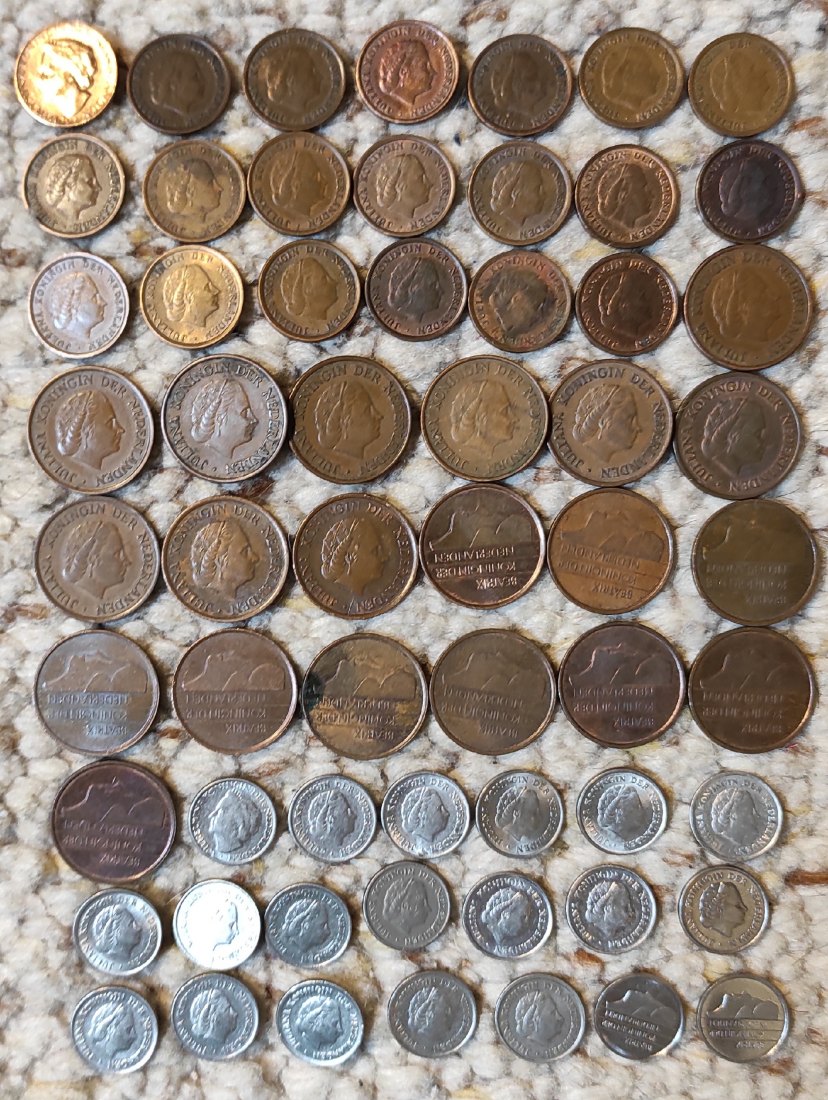 Set 103: Niederlande Münzlot aus 20 x 1 Cent, 20 x 5 Cent und 20 x 10 Cent versch. Jahrgänge   