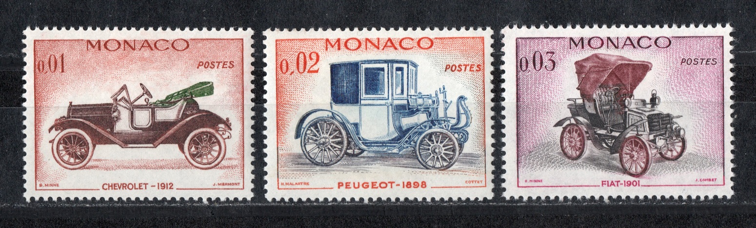  MONACO Satz Automobile Ältere (3 W.)/ *Unbenutzt/ siehe scan   
