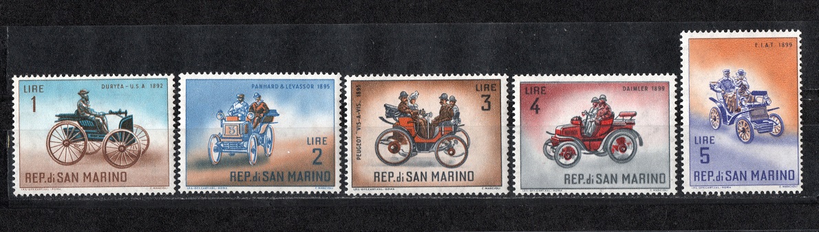  San Marino Satz Automobile Ältere (5 W.)/ *Unbenutzt/ siehe scan   