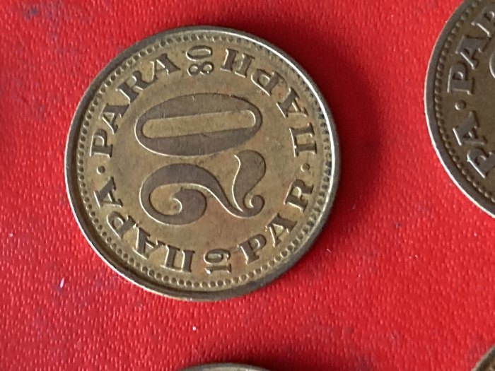 Münze Münzen Umlaufmünze Jugoslawien 20 Para 1980