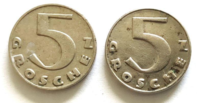  2 x 5 Groschen 1931   