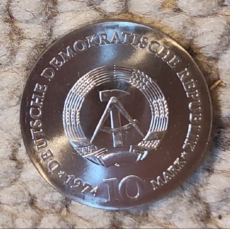  DDR 10 Mark 1974, SILBER, 200. Geburtstag von Caspar David Friedrich   
