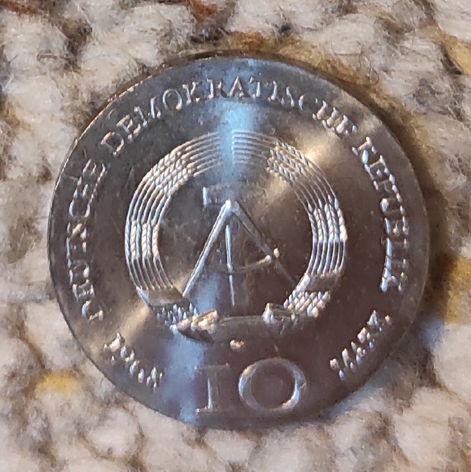  DDR 10 Mark 1968, SILBER, 500. Todestag von Johannes Gutenberg   