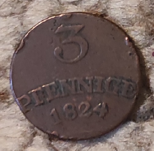  Großherzogtum Sachsen-Weimar-Eisenach (1814 - 1870) 3 Pfennig 1824   