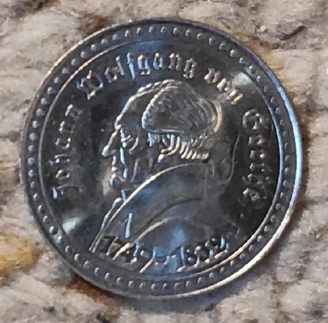  z014: Gedenkmünze - J. W. von Goethe - Faust Uraufführung 1829 Braunschwei   