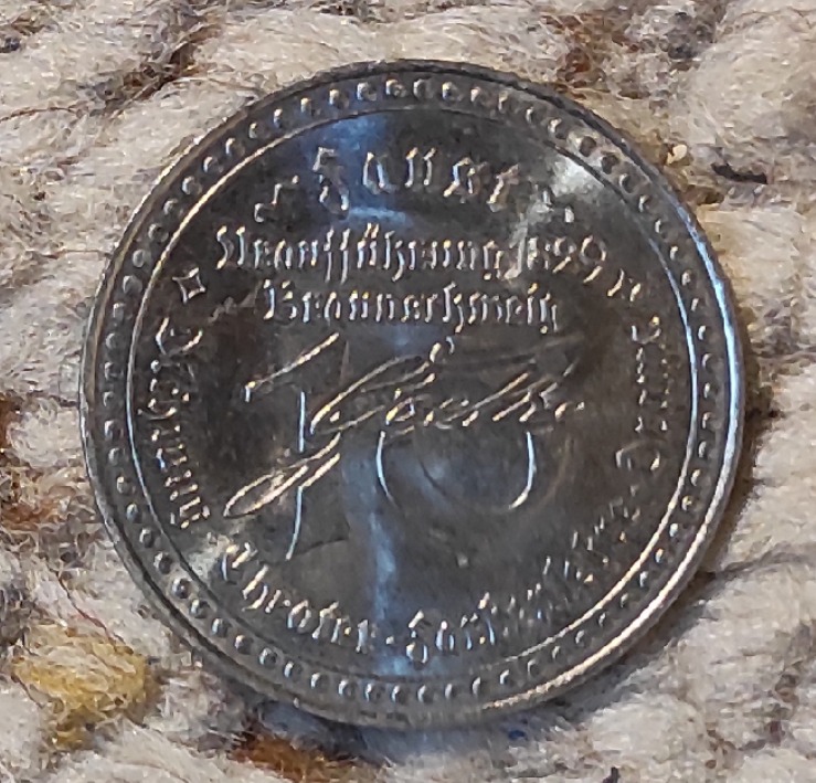  z014: Gedenkmünze - J. W. von Goethe - Faust Uraufführung 1829 Braunschwei   