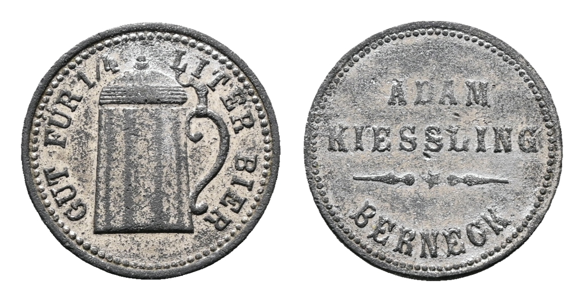  Bayern; Berneck; Adam Kissling; Gut für 1/4 Liter Bier; Menzel 2616.1   