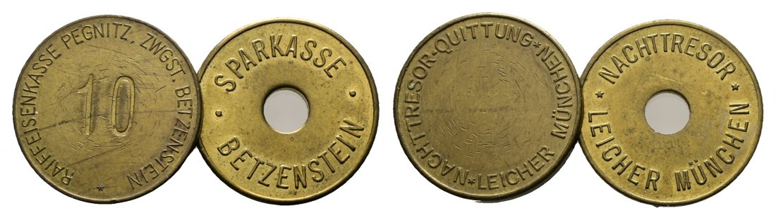  Bayern; Betzenstein; Tresormarken 2 Stück; Menzel ?   