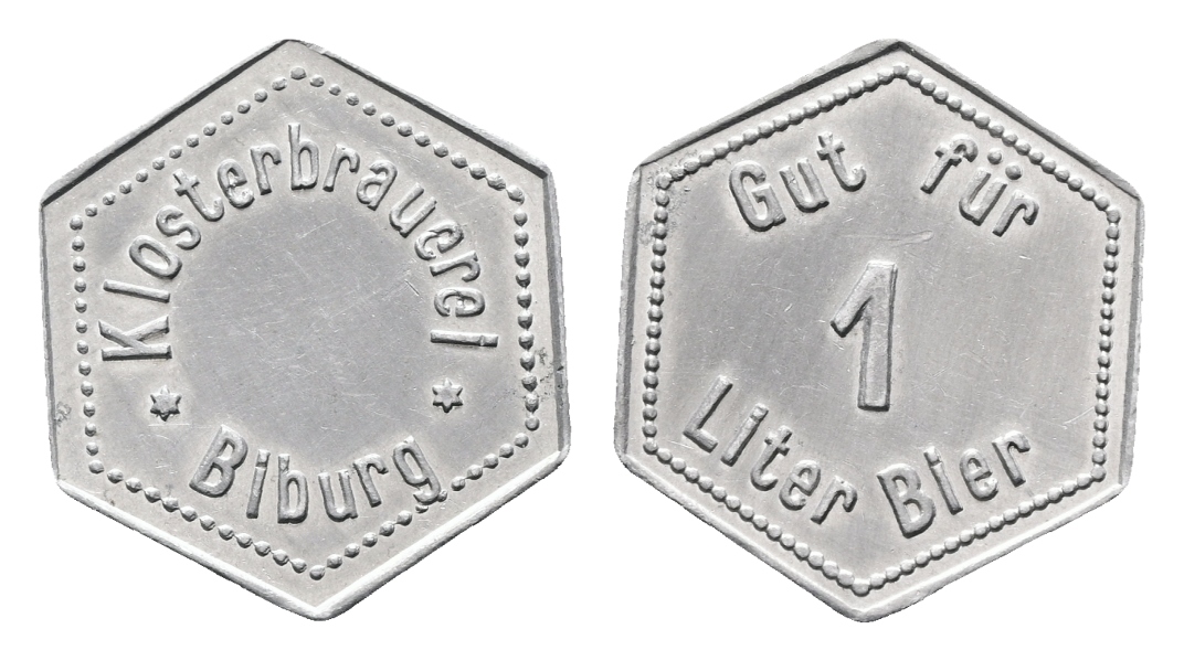  Bayern; Biburg; Klosterbräuerei Biburg; Gut für 1 Liter Bier; Menzel -(vgl.2708)   