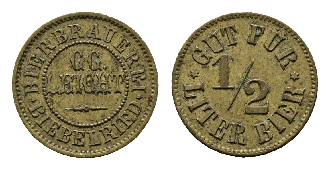  Bayern; Biebelried; GG.Leicht Brauerei; 1/2 Liter; Menzel 2710.1   