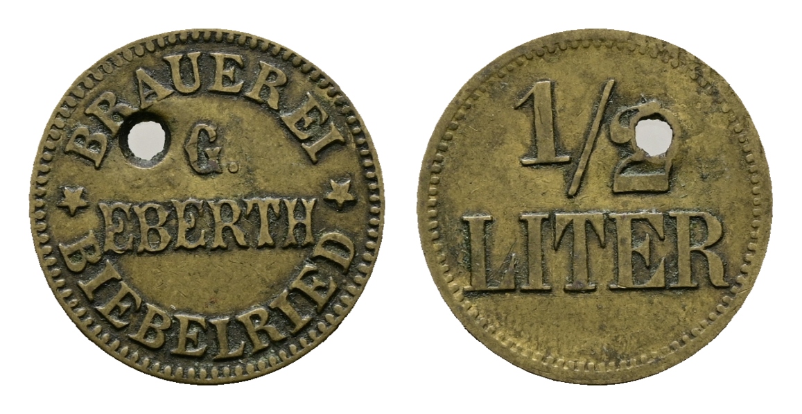  Bayern; Biebelried; G.Eberth Brauerei; 1/2 Liter; Menzel-(vgl.2710)   